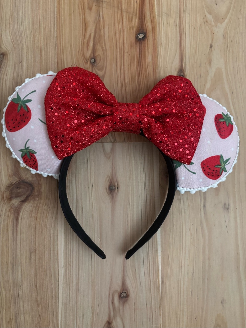 Strawberry Disney Minnie Mouse ears